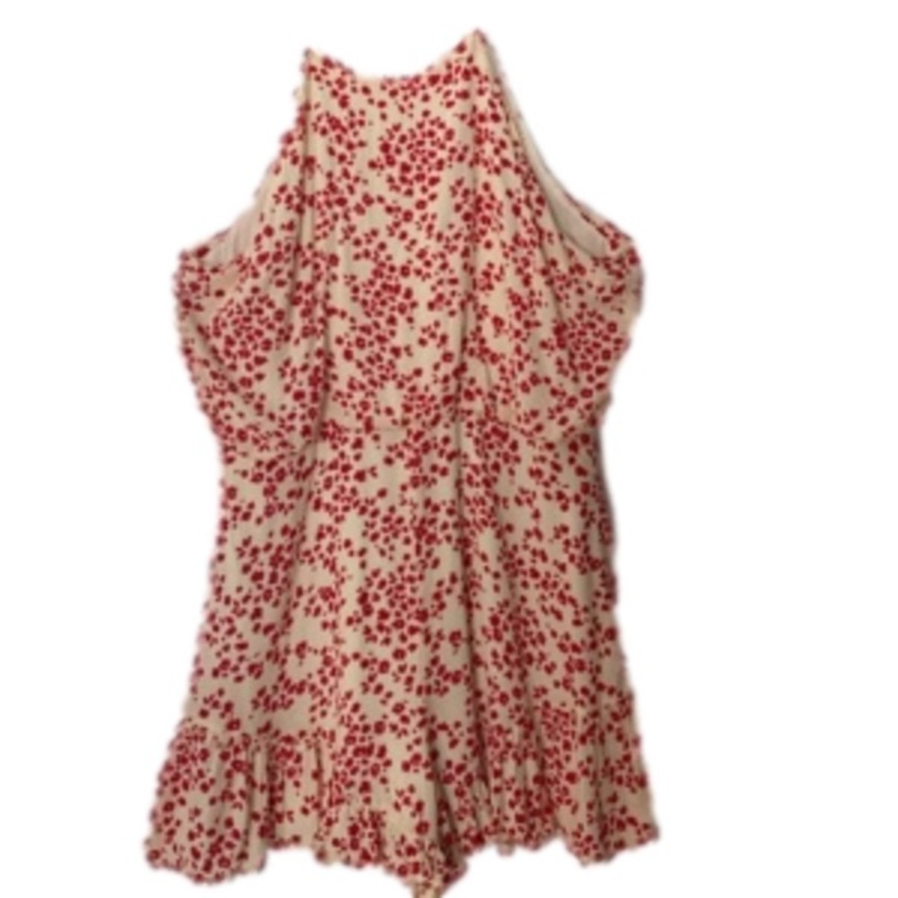 Red & white romper. The Impeccable Pig, size large.